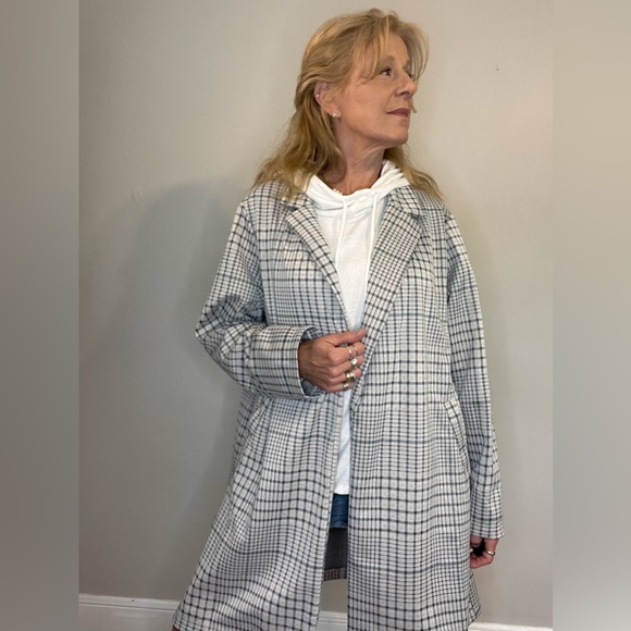 Long length plaid blazer/jacket - Picture 4 of 14